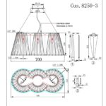 Technical drawing of a mechanical component with detailed dimensions.