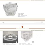 Intricate glass chandelier with detailed crystal design.