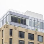 A building with windows on the top of it