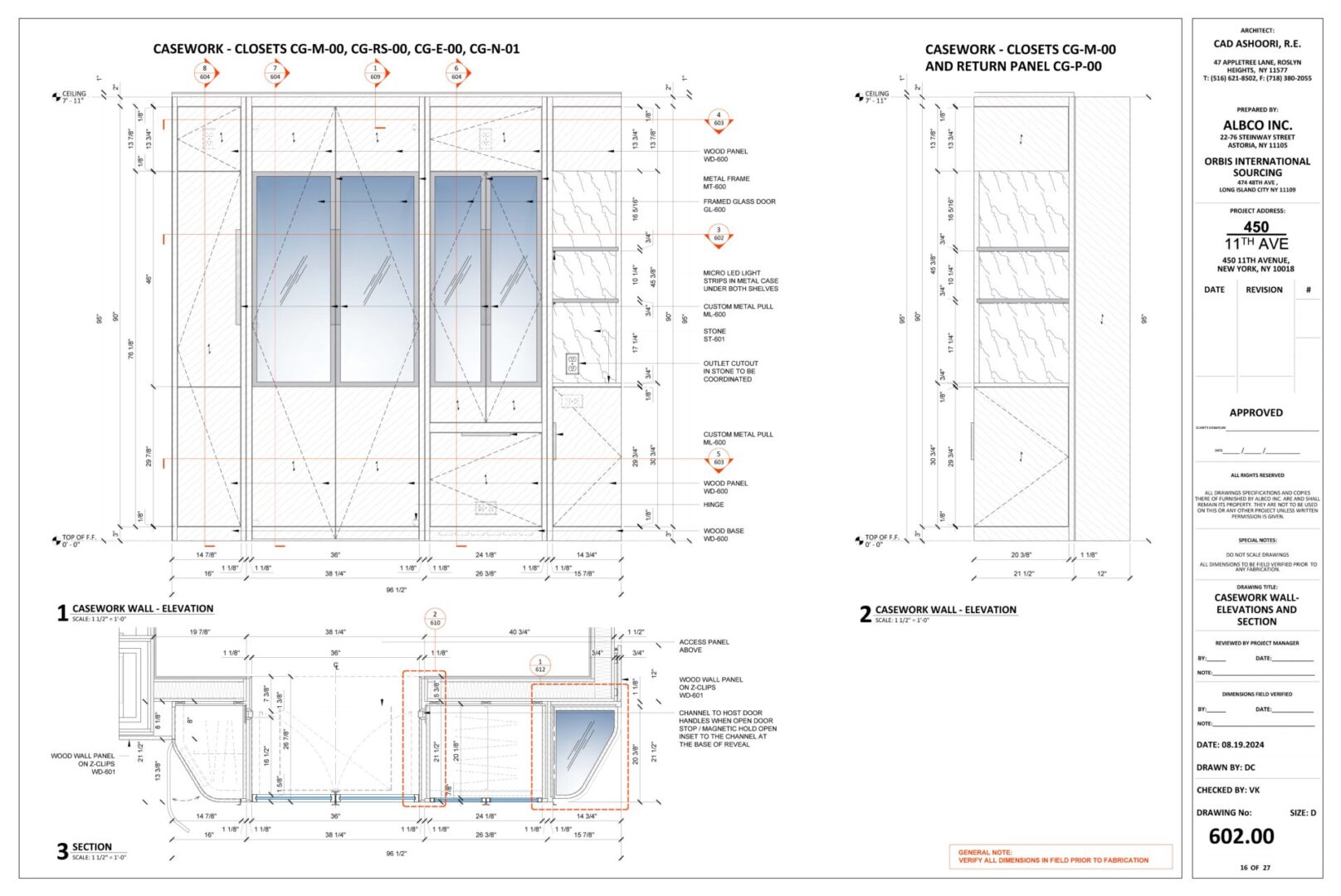 Architectural drawing of a sliding door system with detailed measurements and installation notes.